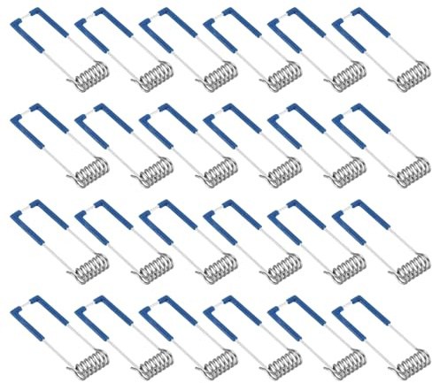 PATIKIL 51x15mm Plafonnier Ressort Pinces, 24 Paquet Émettant Diode Encastré Eclairage Accessoires Sécurisation Pinces pour Plafond Lampe, Bleu