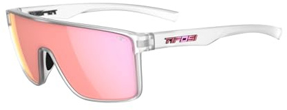Tifosi Sanctum Sunglasses, Ideal For Cycling, Golf, Hiking, Running, Tennis & Pickleball, Lifestyle (Satin Clear, Pink Mirror)