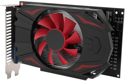 Xiuganpo 2 GB DDR5 128-Bit-Gaming-Grafikkarte, 5000 MHz Kernfrequenz, 2560 X 1600 Auflösung, Grafikkarte für Computerspiele, PCI Express 2.0, 16-facher Steckplatz mit Lüfter