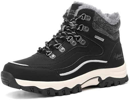 Ripord Bottes de Neige Femme Hiver Bottines Fourrées de Randonnée Boots 38