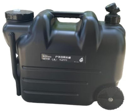 Milageto 28L Portable Water Container with Faucet, No Leakage Water Storage Jug with Wheels for Home Handwashing
