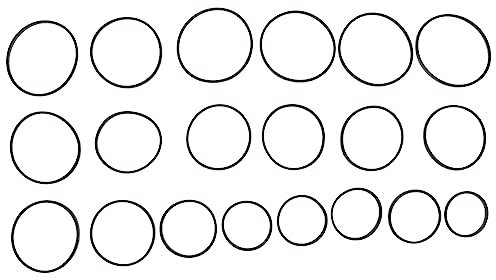 Homoyoyo Lot de 20 Courroies De Rechange pour Magnétophone Radio Multifonctions pour Lecteur De Cassettes Réparation De Courroies Carrées Mixtes Caoutchouc Noir