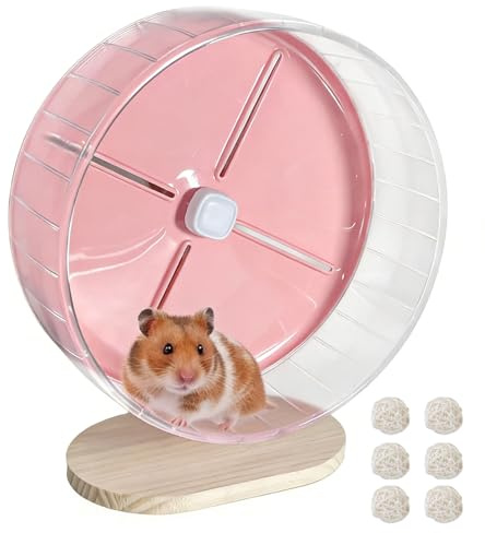 Silent Hamster Wheel,10.2 Inch Quiet Spinner Syrian Hamster Running Wheel