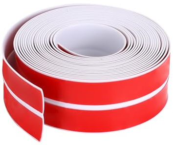 WeeGoo 6M Self Adhesive Plastic Skirting Board, 6 cm Wide White Flexible Moulding Trim, Flexible Edging Baseboard for Floor Ceiling Wall Corners Furniture