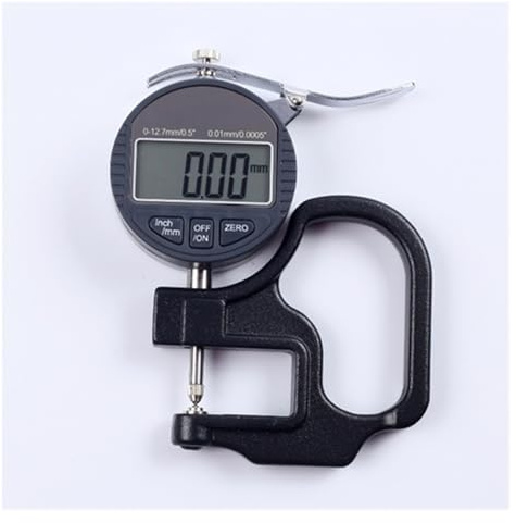 Medidor de espesor digital electrónico de 0-10 mm, micrómetro de precisión de cabeza redonda de 0,001 mm/0,01 mm for mediciones de lentes y exteriores.(0.01mm)