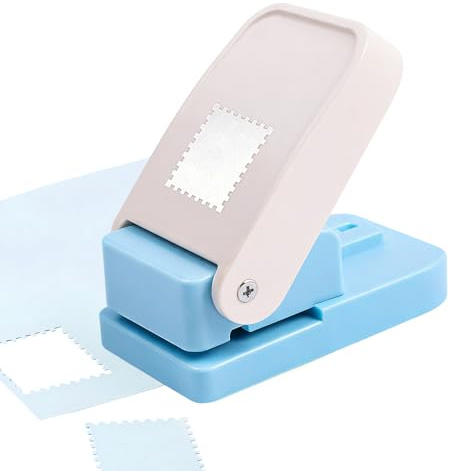 Postage Stamp Punch Square Paper Punch Postag Stamp Pattern | Lever Action Craft Cutter for Handmade Paper Crafting Scrapbooking Cardboard Envelope Labels Wrapping for DIY Card Making