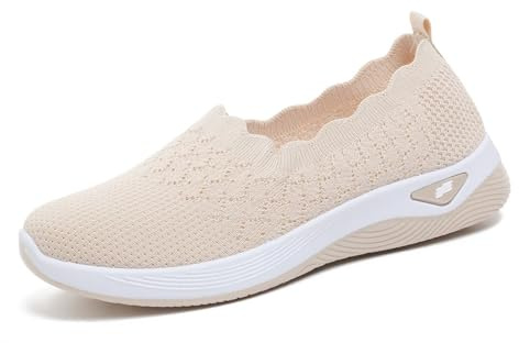 Generisk avslappnad slip-on-sneakers ventilerande nät runt tåparti lätta skor för promenader sommarmode