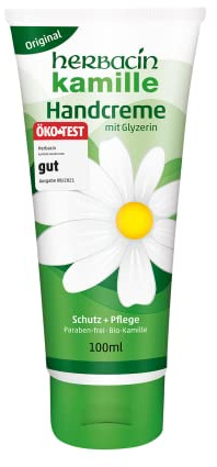 Herbacin kamille Handcreme original, Feuchtigkeitsspendender Balsam für beanspruchte Hände 100 ml