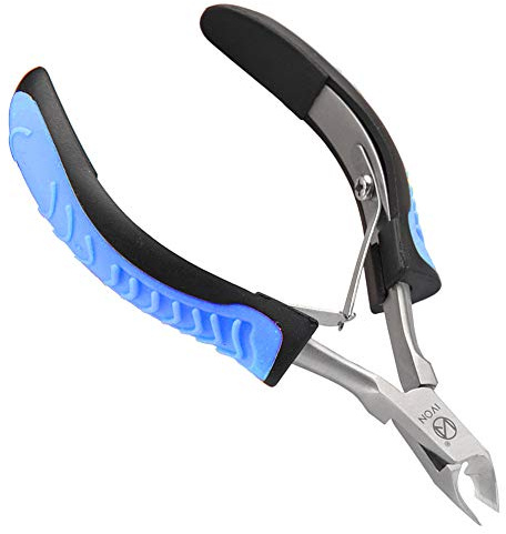 IVON Cuticle Trimmer, Professional Non-Slip Cuticle Cutter Stainless Steel Nipper Blue