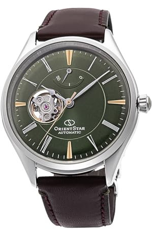 Wristwatch Herren Analog Automatik Uhr mit Leder Armband RE-AT0202E00B