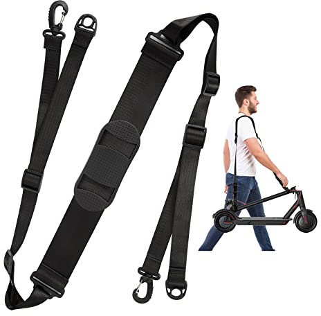 Scooter Schultergurt Verstellbarer Scooter Tragegurt Universaler Zubehör für Elektroroller Kinderfahrräder Skateboard Schwarz