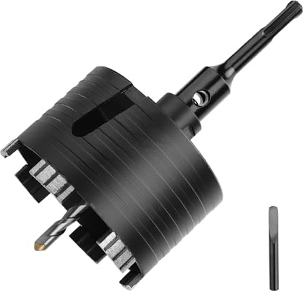 Corona de perforación de 115 mm con alojamiento M16, adaptador SDS Plus de 110 mm para mampostería, ladrillo, piedra, put