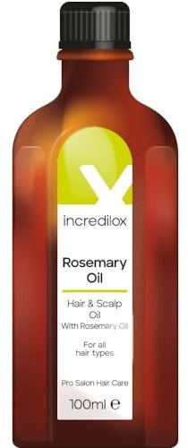 Incredilox Hair & Scalp Rosemary Oil 100ml – Nourishing Treatment for Hair Growth, Strength & Scalp Health – Conditions & Strengthens – Salon-Grade Formula – All Hair Types – Made in UK