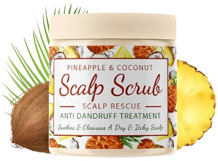 CalmGrace Gommage Cuir Chevelu | Parfum Noix de Coco et Ananas | Gommage Capillaire au Sel de la mer Morte pour Antipelliculaire, Cuir Chevelu Sensible, Pousse — Sans sulfate