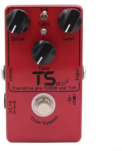 SMZhomeone Pedal de efectos de guitarra versión 2.0 Demonfx TS RED II Pedal Overdrive Pedal de efecto de guitarra Pedal de distorsión Overdrive Combine Overdrive Booster 11.5 * 6.5 * 5CM