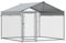 Dellonda Galvanised Steel Outdoor Dog Kennel with Weather Resistant Roof Cover & Chain Link Fencing, Dog Run with Lockable Latch - DG281