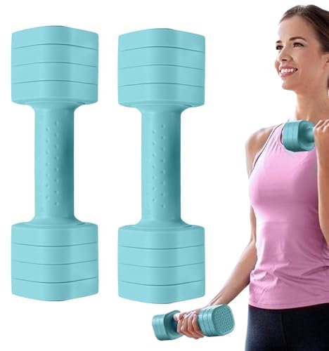Handgewichte für Frauen | Set mit 2 Handgewichten verstellbar mit rutschfestem Griff, 0,9 kg, 1,4 kg, 1,8 kg, 2,3 kg, Übungs- und Fitness-Hanteln, 4-in-1 Fitness-Gewichte für Frauentraining