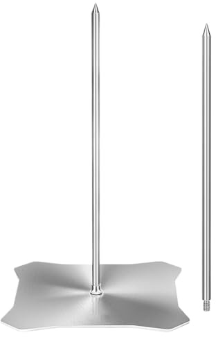 Broche vertical para horno – Pincho de carne vertical | Soporte de carne inoxidable para tacos al pastor, kebab, chawarma y parrilla
