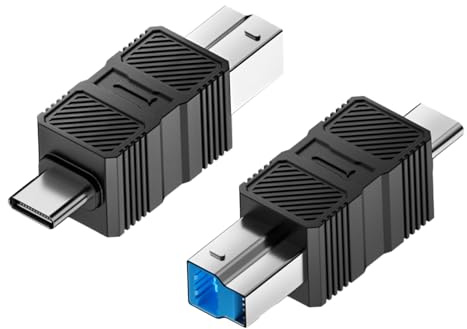 Adaptador de disco duro - Conector USB a B 3.0 | Conector Plug and Play, convertidor de transferencia de datos de alta velocidad para escáner, estación de acoplamiento, computadora concentradora