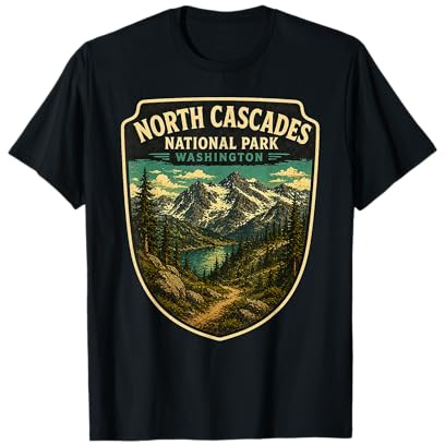 North Cascades Chemise de Voyage en Famille, Vacances North Cascades T-Shirt