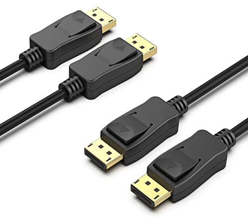 BENFEI [VESA Certified] DisplayPort to DisplayPort 1.8 Meter Cable 2 Pack, DP to DP Male to Male Cable, Supports 4K@60Hz, 2K@165Hz Compatible for Lenovo, Dell, HP, ASUS