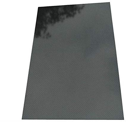 CCChaRLes 400X500X (0.5-5) Mm 3K Feuille De Plaque De Fibre De Carbone À Armure Toile Noire, Panneau De Panneau De Fibre De Carbone Brillant, Matériau Composite Rc Élevé - 3mm