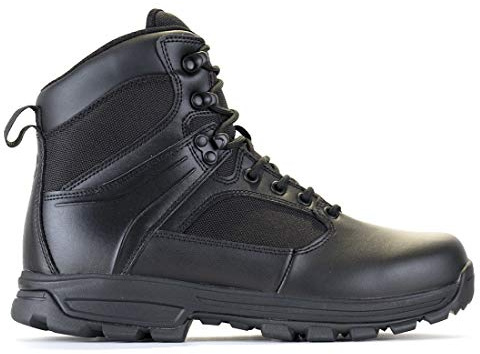 LAPG Men's Sector 6 Side-Zip Duty Boots, All-Day Wear Durable Tactical Work Boots for Men, Black - 12-Standard