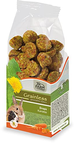 JR Farm Grainless Drops Carotte | 8 x 140 g de Nourriture pour rongeurs