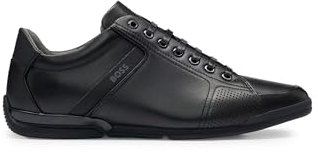 BOSS Men Saturn_Lowp_lux4 A_N Sneaker Black 45 EU