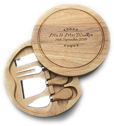 Rutherfords Gifts Personalised Cheese Board - Engraved Wedding Birthday Kitchen Gift
