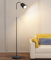 ANTENLICHT VILI| Stehlampe Wohnzimmer E27 Schwenkbare 360° Fassung Max.60W | Leselampe für Sofa Schlafzimmer | Metall Stehleuchte Schwarz mit Höhe 159cm (ohne Leuchtmittel)