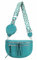ITALYSHOP24 Damen Tasche Umhängetasche Brusttasche Muster Gürtel Bauchtasche Crossbody Gürteltasche Hüfttasche Crossover Bodybag Schultertasche Handytasche Leder Optik Türkis M