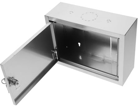 YARNOW Lockable Wall Mount Milk Box for Secure Outdoor Milk Storage Stainless Steel with Keyed Lock Sturdy and Portable for Home Use