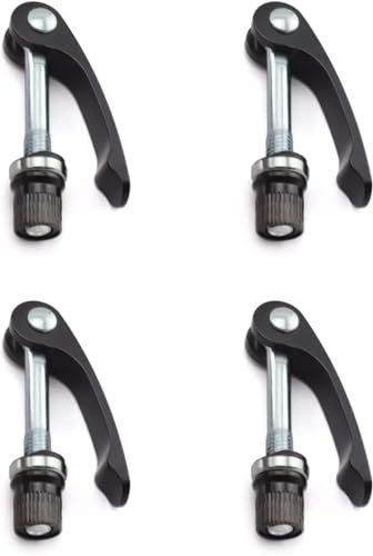 Bike Alloy Seat Post Quick Release Pin Bike Seat Clamp Quick Release Seatpost Quick Release (Black 4Pcs)