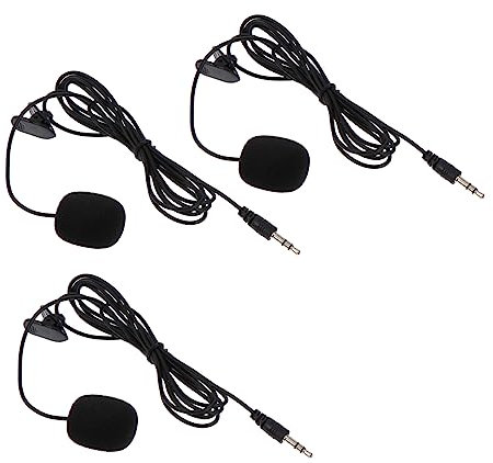 Abaodam 3stücke Lavalier-mikrofon Mit Kragenclip Konferenzmikrofon Für Kardanische Kamera Aufnahmemikrofon Für Live-übertragungen Und Vlogs Leicht Und Tragbar