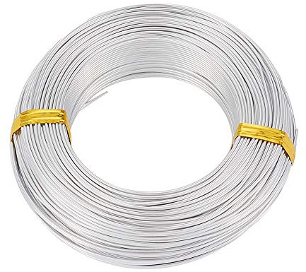 Cheriswelry Aluminiumtråd, 16 Gauge, silver, böjbar metallhantverkstråd för smyckestillverkning, dockor, skelett, gör-det-själv-hantverk
