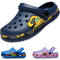 DRECAGE Unisex Kinder Clogs Pantoffeln Dinosaurier Gr.24-30 EU, Eva Gartenclogs Gummi Badeschuhe Hausschuhe für Jungen Mädchen 28 EU Dunkelblau