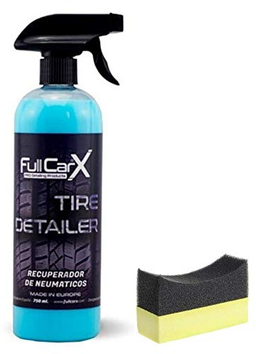 AutoFullCar - Abrillantador y Renovador NEUMÁTICOS y Gomas con Esponja Neumáticos FullCarX | Tyre Detailer 750 ml tamaño Grande