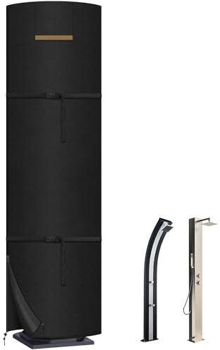 VANSHEIM Cubierta de Ducha Solar Impermeable Cubierta Invierno Ducha Solar Exterior Funda Protectora Ducha Solar Exterior Antipolvo 420D Tela Oxford Funda Ducha Solar Exterior 230x67cm