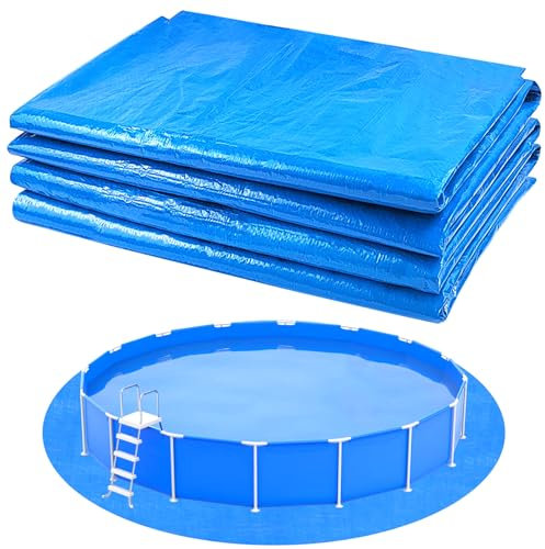 YEXEXINM Runde Pool-Bodentücher, 5,5 m, Bodenplane für 5,5 m oberirdische Schwimmbäder, robuste Pool-Bodenmatte, Schutz gegen Durchstechen des Pools, Bodenplane
