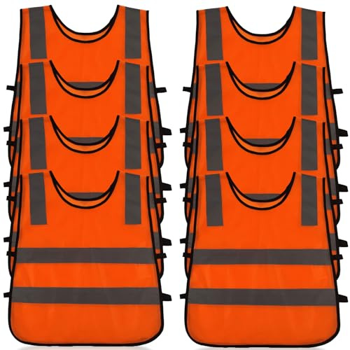 WANDGU Confezione da 5 Gilet ad Alta visibilità per Bambini: Gilet di Sicurezza Leggero per Bambini, Gilet di Segnalazione per Bambini e Bambine dai 3 ai 12 Anni, Giallo Neon
