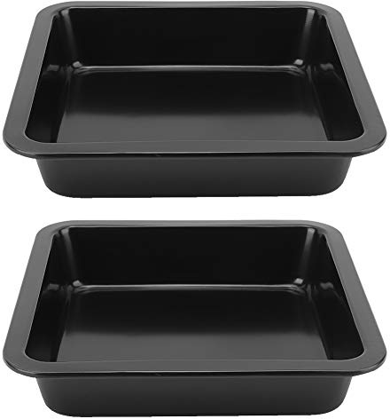 Fyearfly 2 moldes cuadrados antiadherentes para pizza, fácil liberación, bandeja duradera para hornear