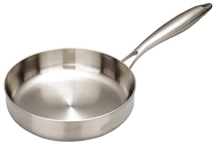 Compatible con sartén de acero de tres capas, exquisita sartén pequeña for el hogar, for filetes planos y salteados.