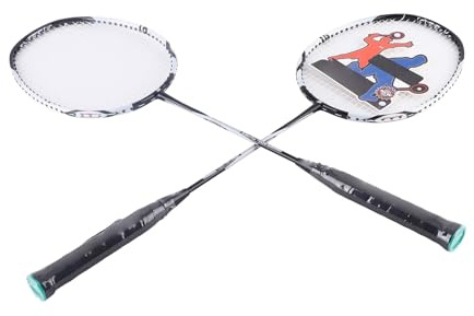 Fydun Juego de Raqueta de Bádminton de Aleación de Aluminio y Carbono de Alto Rendimiento con Cuerda de Nailon Ideal para Fitness y Entrenamiento