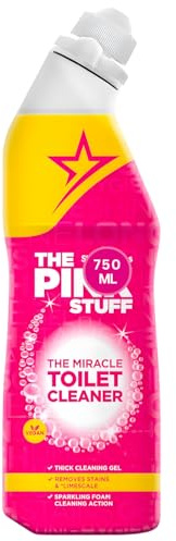 Pink Stuff Miracle Toilet Cleaner Gel 750ml, Thick Toilet Cleaning Gel That Removes Tough Stains & Limescale, Sparkling Foam Action, Powerful Bathroom WC Cleaner, Clean, Vegan & Cruelty Free