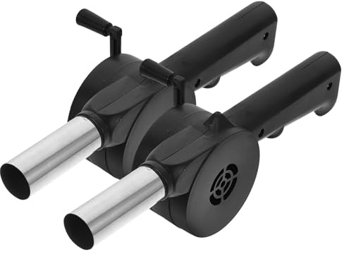 Veemoon 2pcs Manual Bbq Fire Blower Air Fan for Outdoor Barbecue Grill Charcoal Starter Tool with Ergonomic Handle