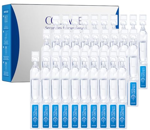 30 ampollas de colágeno para rostro, suero de colágeno y suero facial para la humedad, sensación suave de la piel, cuidado fácil para la piel seca, vida cotidiana, mujeres y hombres