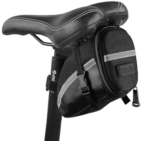 iKALULA Fahrrad Satteltasche, Kompakte wasserdichte Rahmentasche Fahrradtasche Oberrohrtasche Aero Wedge Pack Mountainbike Bag für Mountainbikes, Fahrräder, und Rennräder - Schwarz