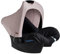 Baby's Only - Verdeck 0+ Sparkle - Sonnenverdeck - Sonnenschutz - Babyschalenverdeck für Jungen und Mädchen - Mit Aussparung für Tragebügel - Geeignet für den Maxi-Cosi - Silber-Rosa Melee