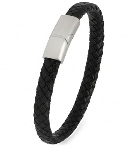 Simaru Läderarmband för kvinnor och män – äkta läderarmband med stängning av rostfritt stål, hög kvalitet och robust, tillverkad i Tyskland – unisex smyckesgåva, S -Handgelenkumfang bis 16cm, Läder, 0
